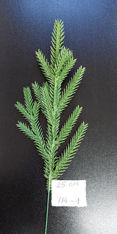 Crenguțe Artificiale de Brad Verde Subțire, 25cm, 10/set